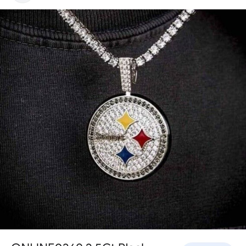 Tennis necklace and charm